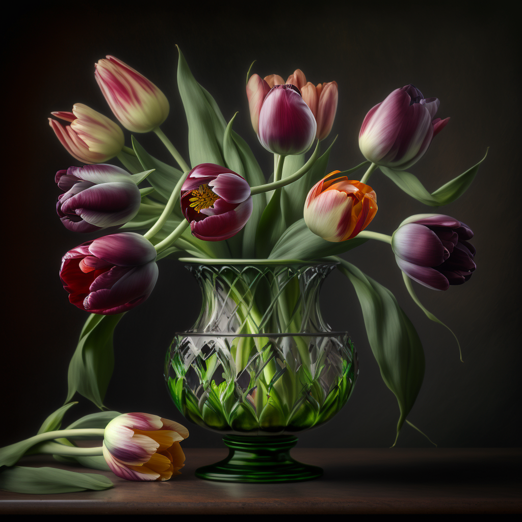 flowers in vase AI gallery