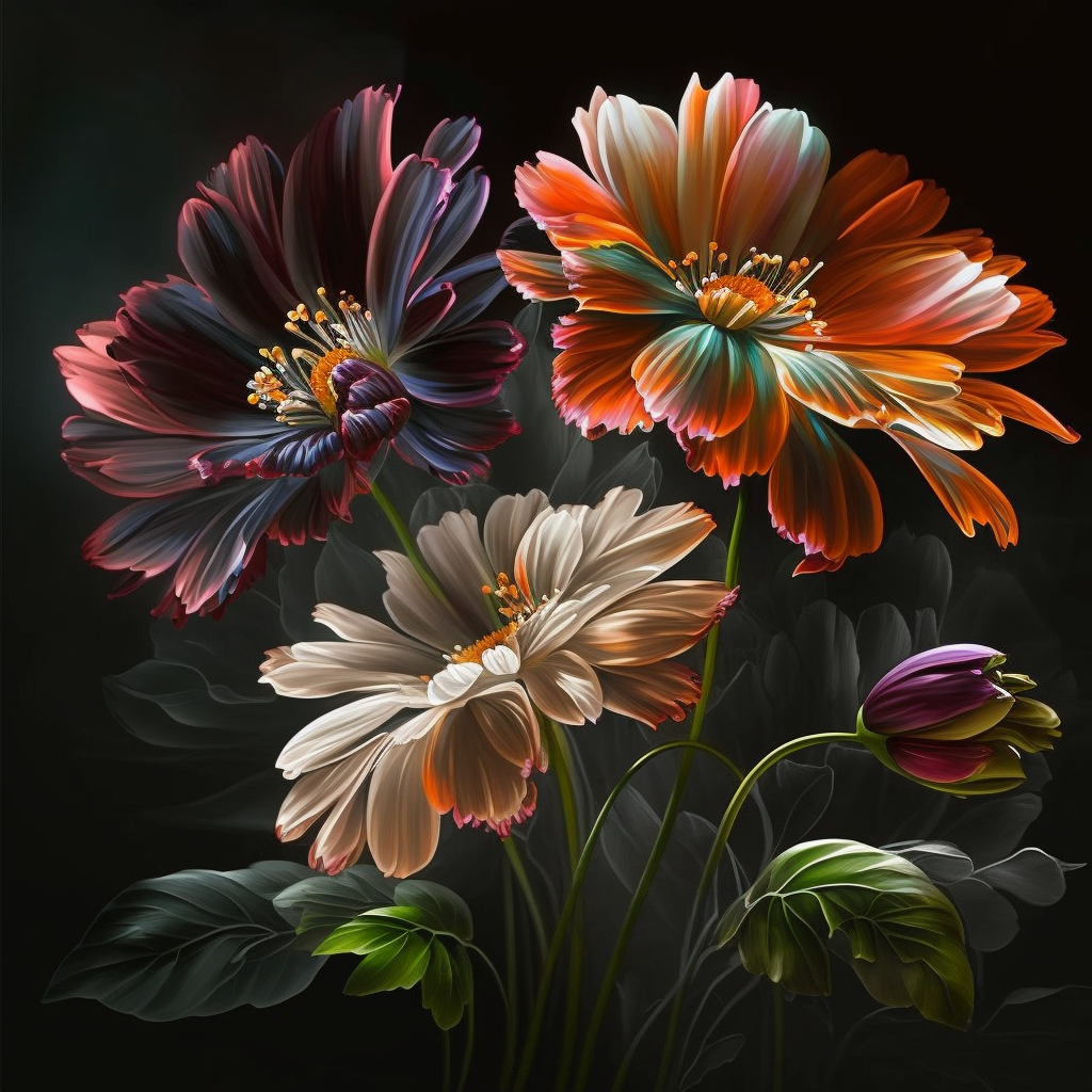 flowers made by AI Island Gallery