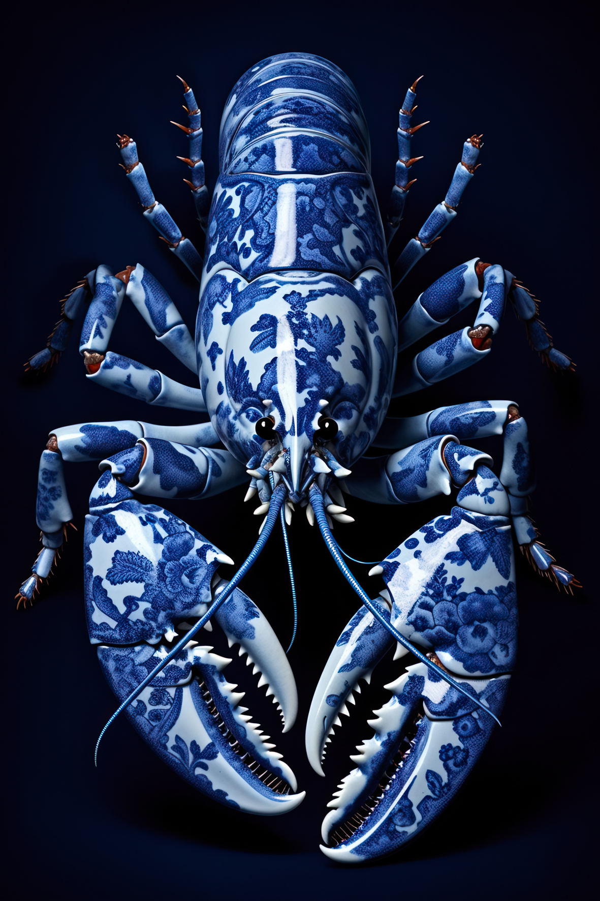 Lobster Luxe Delft Blue Porcelain Elegance Marianne Ottemann