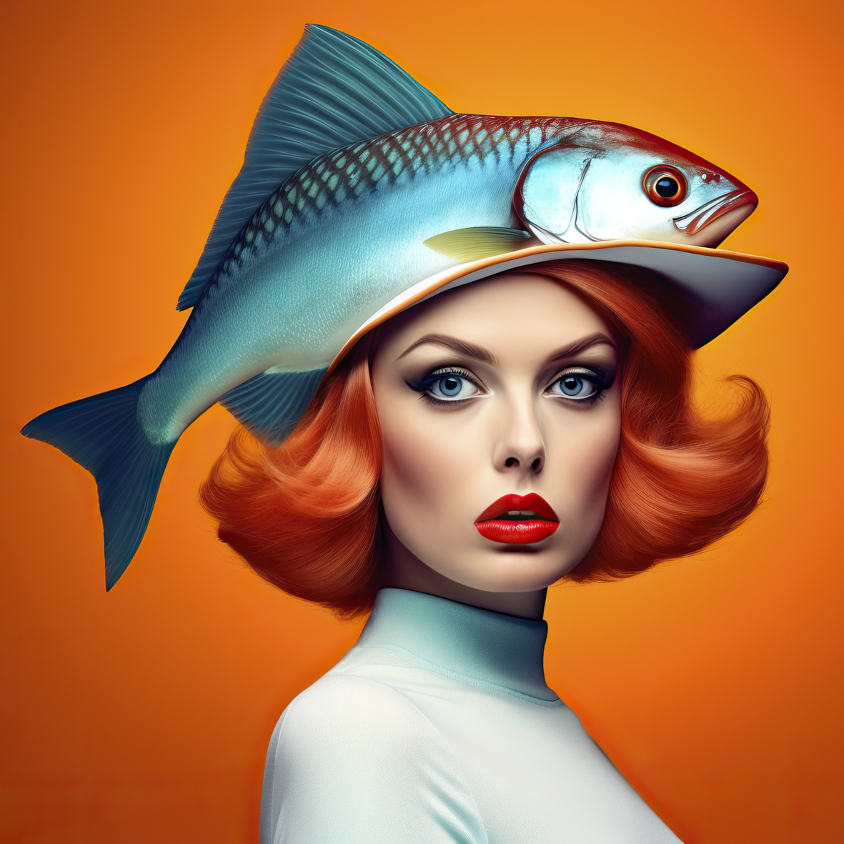 Fishy Hat Elegance Orange Pride Marianne Ottemann